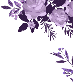 Ftestickers Watercolor Flowers Border Corner Purple - Purple Watercolor Flowers Png, Transparent Png PNG image with transparent background