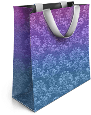 Blue Shopping Bag Png Image - Shopping Bag Design Png, Transparent Png PNG