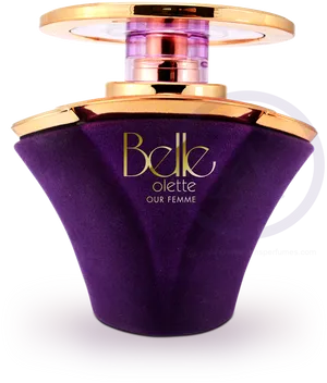 Elegant Purple Perfume Bottle PNG Image