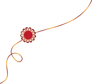 Elegant Rakhi Designon Black Background PNG Image