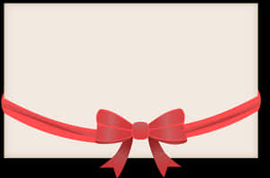 Elegant Red Bow Banner PNG image with transparent background