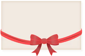 Elegant Red Bow Banner PNG Image