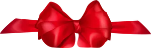 Elegant Red Bow Decoration PNG Image