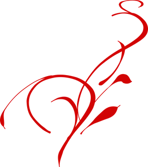 Elegant Red Flourish Graphic PNG Image