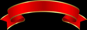 Elegant Red Gold Banner Ribbon PNG