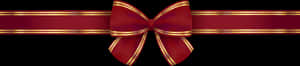 Elegant Red Gold Bow Design PNG image with transparent background