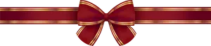 Elegant Red Gold Bow Design PNG Image