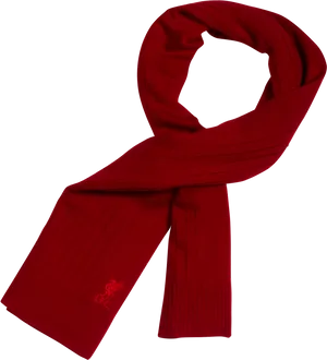 Elegant Red Knitted Scarf PNG Image