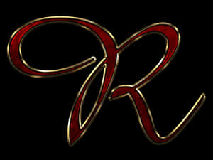 Elegant Red Letter R PNG