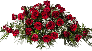 Red Roses Funeral Flowers, HD Png Download PNG image with transparent background