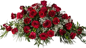 Elegant Red Rose Bouquet PNG Image