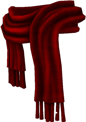 Elegant Red Scarf Isolated PNG