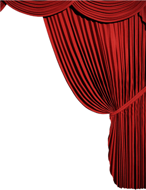 Elegant Red Theater Curtain Tieback PNG with transparent background