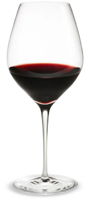 Elegant Red Wine Glass PNG Image