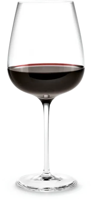 Elegant Red Wine Glass PNG Image