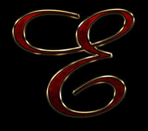 Elegant Redand Gold Letter G PNG with transparent background