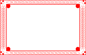 Elegant Redand Gray Frame PNG Image