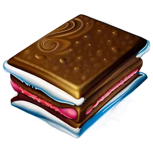 Elegant Rose Flavor Ice Cream Sandwich Png 97 PNG Image