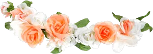 Elegant Rose Flower Arrangementon Black PNG Image