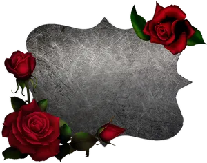 Elegant Rose Frame Design PNG Image