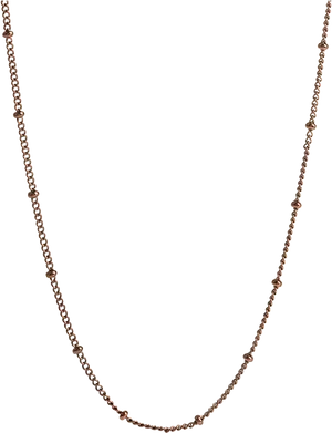 Elegant Rose Gold Chain Necklace PNG Image