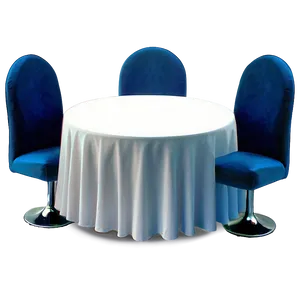 Elegant Round Table Setup Png Byw PNG Image