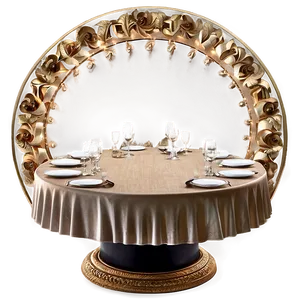 Elegant Round Table Setup Png Vqr PNG Image