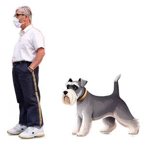 Elegant Schnauzer Show Stance Png Cjx PNG Image