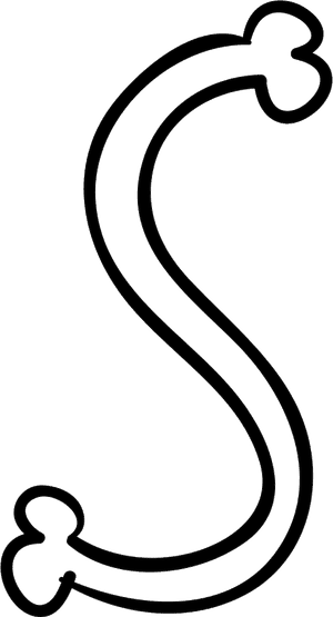 Letter S Of Bones Outlined Typography - Typography I Png, Transparent Png PNG image with transparent background