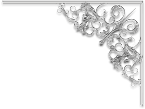 Corner, Frame, Divider, Silver, Filigree, Wedding - Silver Wedding Frame Png, Transparent Png PNG image with transparent background