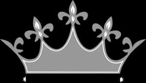 Elegant Silver Crown Graphic PNG image with transparent background