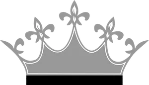 Elegant Silver Crown Graphic PNG Image