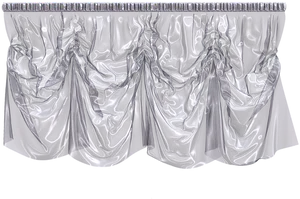 Elegant Silver Curtain Design PNG Image