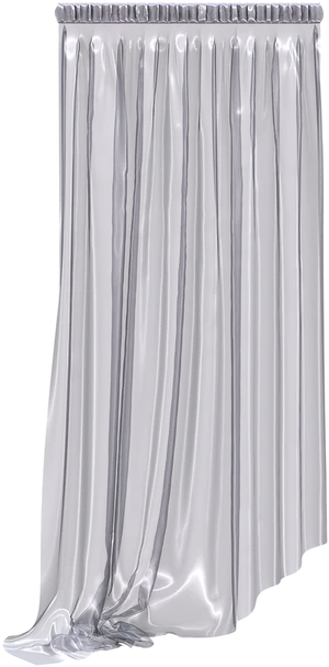 Elegant Silver Curtain PNG Image