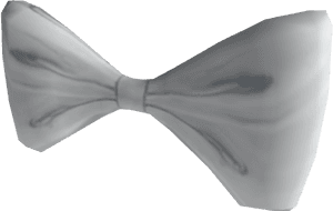 Fancy White Bow Tie - Satin, HD Png Download PNG