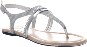Flat Sandal Png Download Image - Womens Silver Sandals, Transparent Png PNG image with transparent background