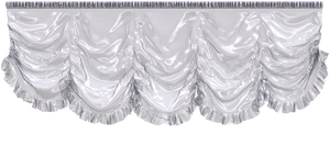 Elegant Silver Theater Curtain Valance PNG Image
