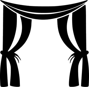 Elegant Stage Curtains Vector PNG with transparent background