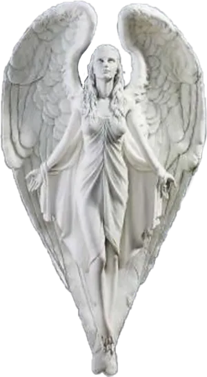 Elegant Statue Angel PNG Image