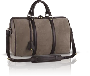 Elegant Suede Leather Ladies Bag PNG Image