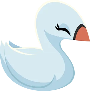 Elegant Swan Illustration PNG Image