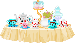 Transparent Birthday Party Clip Art - Alice In Wonderland Tea Party Cartoon, HD Png Download PNG image with transparent background