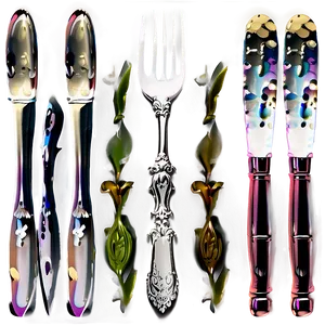 Elegant Tea Party Utensils Png Drc80 PNG Image