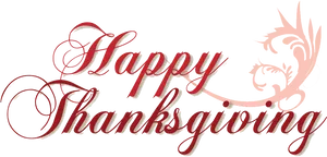 Elegant Thanksgiving Greeting PNG Image