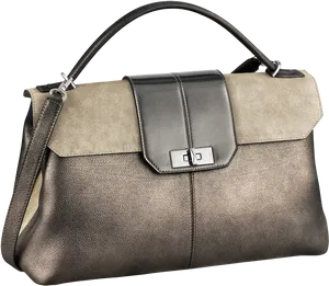 Elegant Two Tone Designer Handbag PNG Image