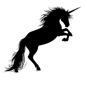 Elegant Unicorn Silhouette PNG hdd PNG