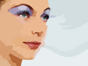 Elegant Vector Portrait Woman PNG image with transparent background