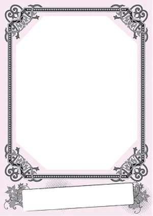 Elegant Victorian Frame Design PNG Image