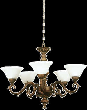 Elegant Vintage Chandelier PNG image with transparent background