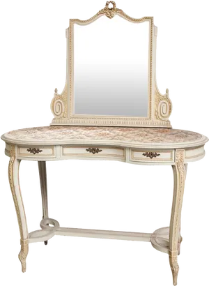 Elegant Vintage Dressing Table PNG Image